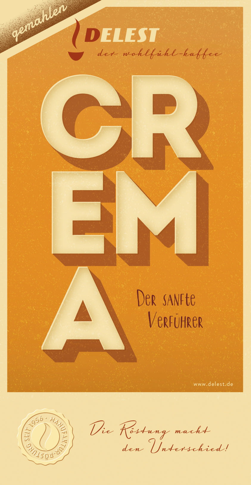 DELEST Crema - Kaffee für Vollautomaten mit 20% Robusta