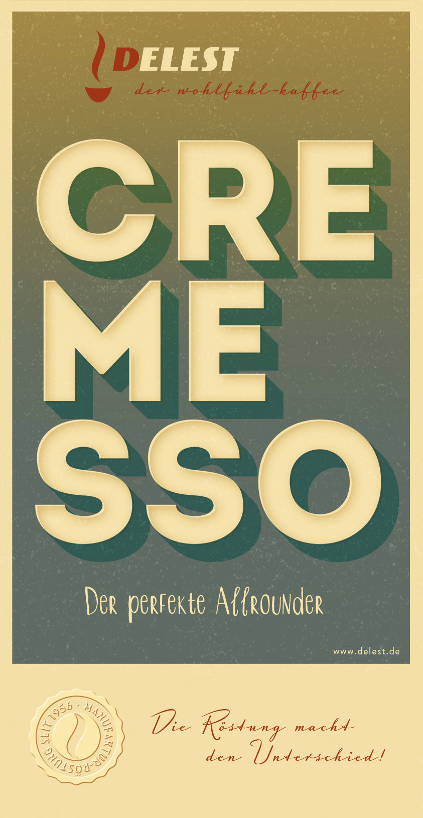 DELEST Cremesso Kaffeeverpackung – Der perfekte Allrounder, mittelkräftiger Arabica aus Trommelröstung